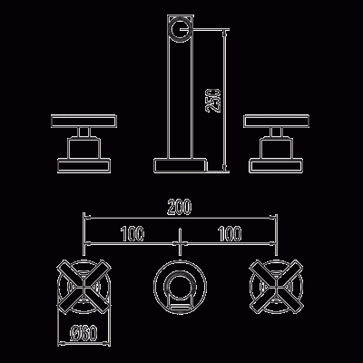 Tres Bimax Up-Waschtischmischer