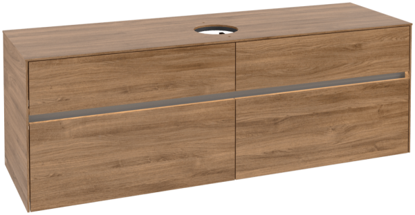Villeroy & Boch Waschtischunterschrank Collaro C049B0 1600x548x500mm mit Beleuchtung