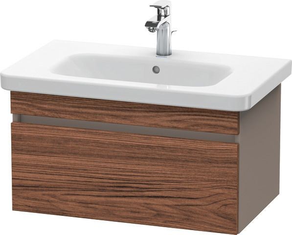 Duravit DuraStyle Waschtischunterbau wandhängend Nussbaum dunkel & Basalt Matt 730x448x398 mm - DS63