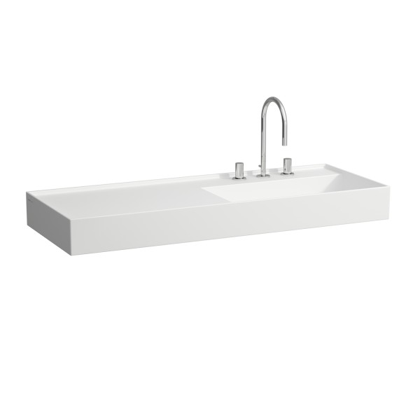 LAUFEN Waschtisch Kartell · LAUFEN 460x1200 o. Hl. o. uel. Ablg. li weiss matt