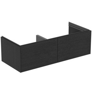 Ideal Standard Doppelwaschtisch-Unterschrank Conca 2 Auszüge o.Platte 1200x505x370mm Eiche gefl., T5