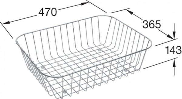 Villeroy & Boch Drahtkorb 470x365mm aus Edelstahl Edelstahl, 839700K1