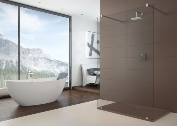 Hoesch Duschabtrennung One&One 1600 Vorwand Everclean Höhe 2100 mm