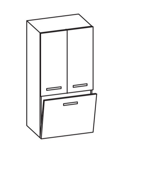 Artiqua 400 Midischrank, Eiche Ribbeck quer NB, 400-MKT-1-60-7187-444