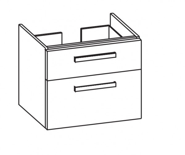 Artiqua 415 Waschtischunterschrank für Val 810283 Anthrazit Glanz, 415-WU2L-L69-7065-51