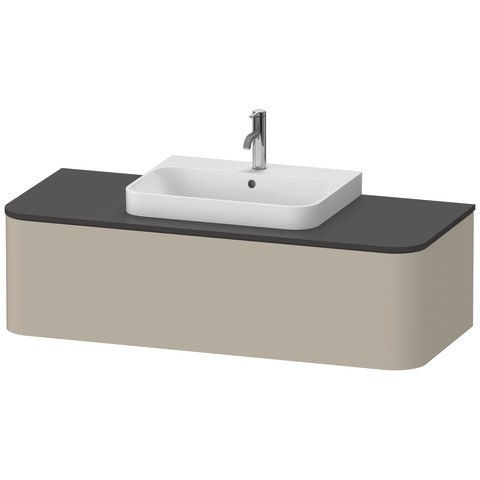 Duravit Happy D.2 Plus Konsolenwaschtischunterbau wandhängend Taupe Seidenmatt 1300x550x354 mm - HP4