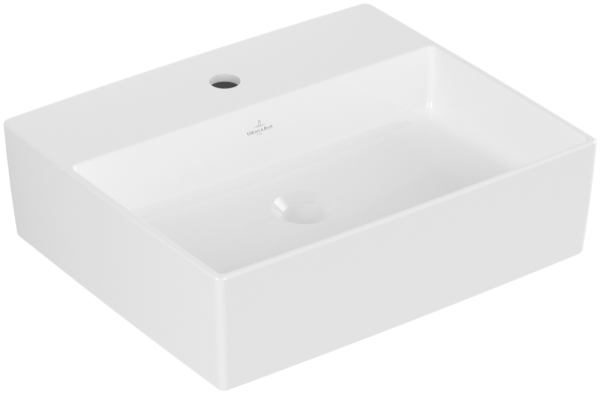 Villeroy & Boch Aufsatzwaschtisch Memento 2.0 4A07 500x420mm mittl HL durchgest o ÜL Eckig Weiß Alpi