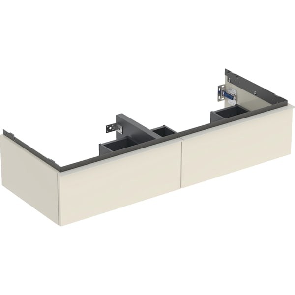 Geberit iCon Unterschrank für Doppel-Waschtisch, 2 Schubladen