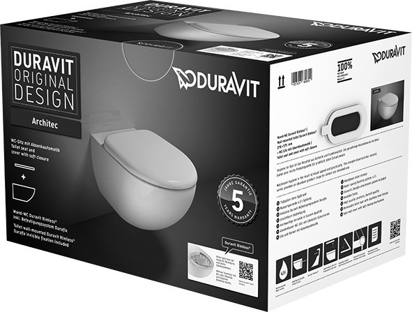 Duravit Architec WC-Set wandhängend 400x600x400 mm - 45720900A1