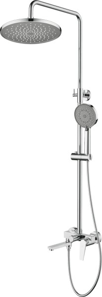 Neuesbad Serie 210 Duschsäule mit Wannenarmatur mit beweglichem Auslauf, Chrom