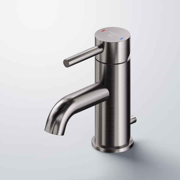 Steinberg Serie 100 Waschtisch-Einhebelmischer mit Ablaufgarnitur, Gunmetal gebürstet