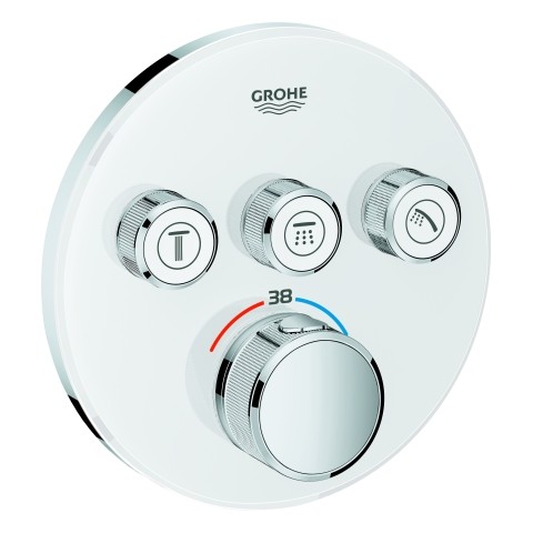 GROHE THM Grohtherm SmartControl 29904 rund FMS 3 Absperrventile moon white, 29904LS0