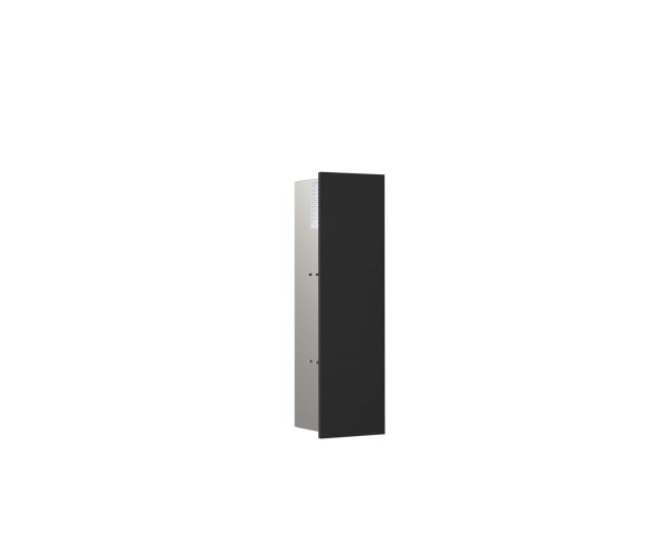 emco WC-Modul asis pure mit Glasfront Türanschlag rechts, Unterputz, 1-türig 600mm, schwarz matt, 97