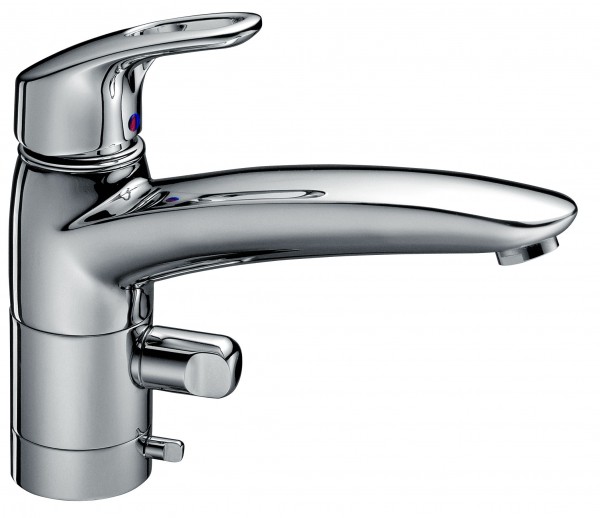 KAJA Mix Plus Spültischarmatur m. Bügelhebel, Geräteanschluss, umlegbar, chrom