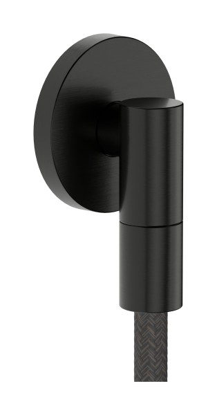 Hansgrohe Wandanschluss FixFit Fine S mit Rückflussverhinderer brushed black chrome , 28882340