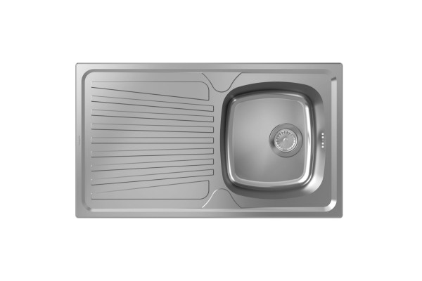 Hansgrohe Einbauspüle S210-A342 86 Abtropffl. manuelle Ablaufgarnitur Edelstahl, 43372800