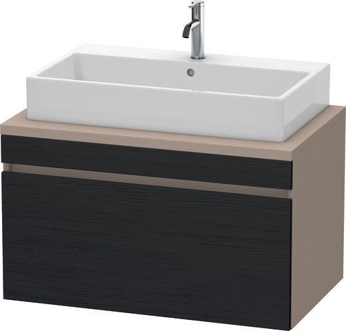 Duravit DuraStyle Konsolenwaschtischunterbau wandhängend Eiche Schwarz & Basalt Matt 900x548x512 mm
