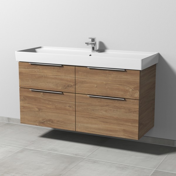 Sanipa 3way Waschtischunterbau zu Villeroy & Boch Collaro Waschtisch mit 4 Auszügen, Eiche-Kansas