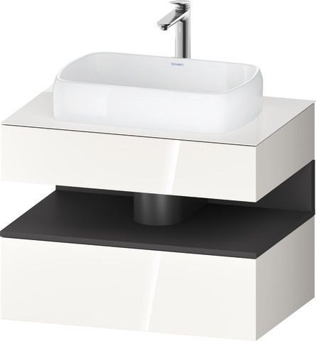 Duravit Qatego Konsolenwaschtischunterbau wandhängend Weiß Hochglanz 800x550x600 mm - QA473004922000