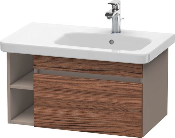 Duravit DuraStyle Waschtischunterbau wandhängend Nussbaum dunkel & Basalt Matt 730x448x398 mm - DS63