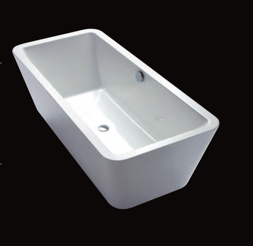 Repabad Livorno 180/80 F freistehende Badewanne, L: 1800, B: 800, H: 610 mm, weiss