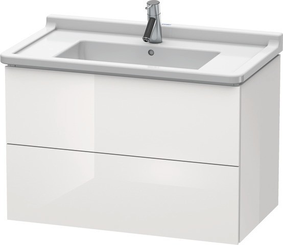 Duravit L-Cube Waschtischunterbau wandhängend Weiß Hochglanz 820x469x558 mm - LC6265085850A00