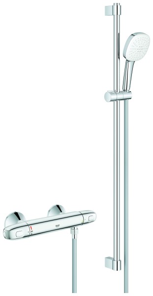 GROHE Thermostat-Brausebatterie Grohtherm 1000 34824_5 mit Brausegarnitur 900mm chrom, 34824005
