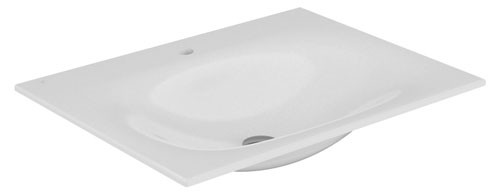 Keuco Keramikwaschtisch Edition 11 31140, B: 705, H: 17, T: 538 mm, mit Oberflächenversiegelung Clea