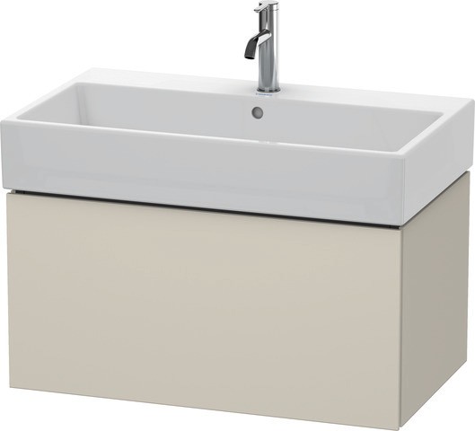 Duravit L-Cube Waschtischunterbau wandhängend Flanell Grau Seidenmatt 784x459x394 mm - LC617709090