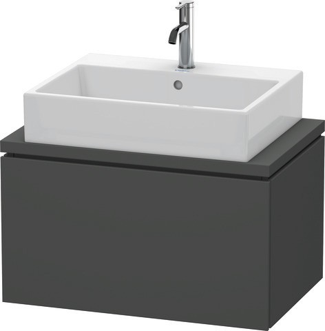 Duravit L-Cube Konsolenwaschtischunterbau wandhängend Graphit Matt 720x477x400 mm - LC580104949