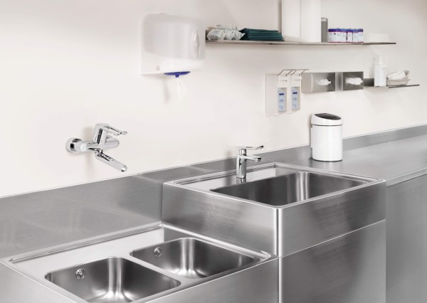 Hansa Waschtisch Wandbatterie Hansamedipro 0255 Objekthebel, verchromt