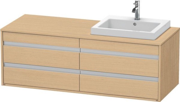 Duravit Ketho Konsolenwaschtischunterbau wandhängend Natur Eiche Matt 1400x550x496 mm - KT6757R3030