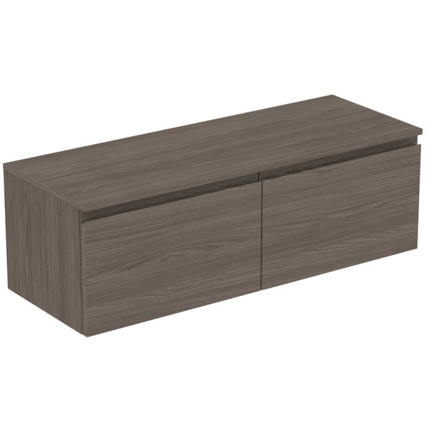 Ideal Standard Waschtischunterschrank Finesse o.Ausschnitt 1202x440x388mm 2 Auszüge Ulme dunkel, E34