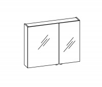 Artiqua EVOLUTION 211 Artiqua EVOLUTION 211 Spiegelschrank B:900mm 2 asymetrische Doppel-Spiegel-Türen