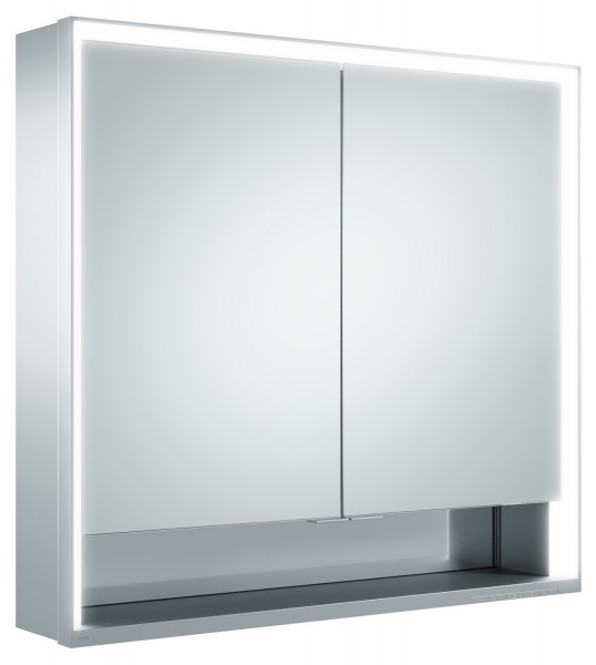 Keuco Spiegelschrank Royal Lumos 14302, Wandvorbau,silber-eloxiert,800x735x165mm, 14302171301