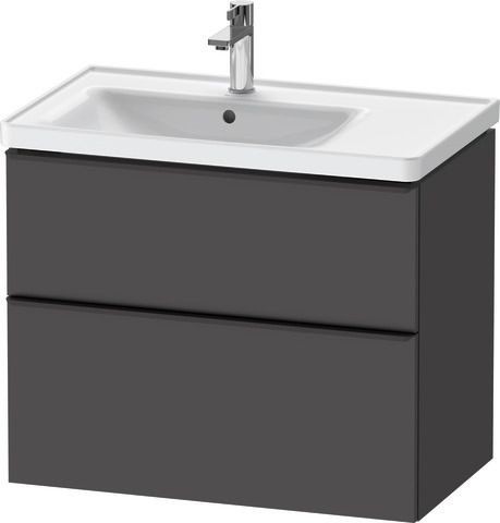 Duravit D-Neo Waschtischunterbau wandhängend Graphit Matt 784x452x625 mm - DE43570BD490000
