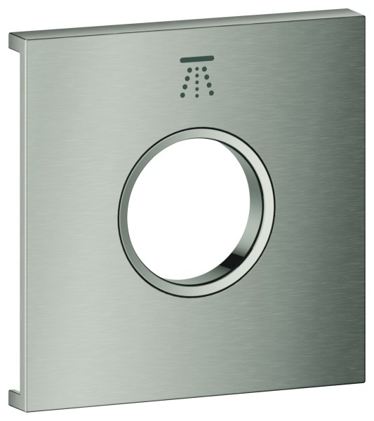 GROHE Metallplatte Grohtherm Aqua Tiles 106889, Symbol: Kopfbrause 3 supersteel, 106889DC00