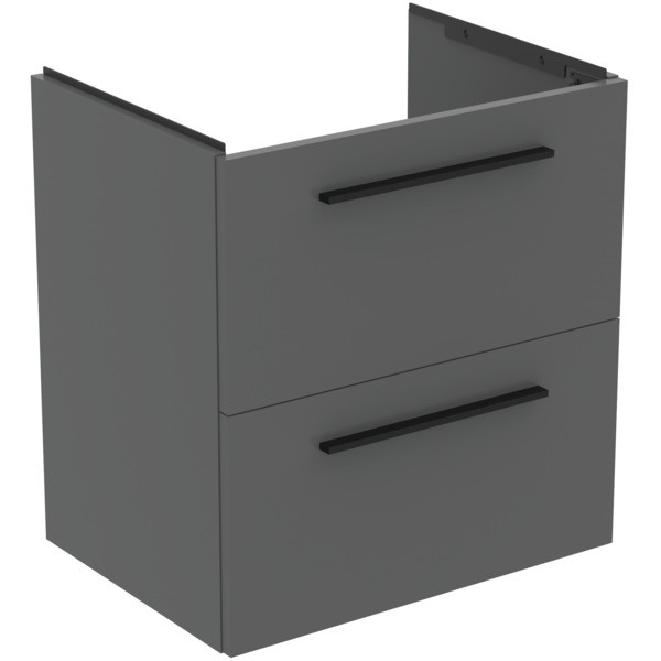 Ideal Standard Waschtischunterschrank i.life A 2 Auszüge 600x440x630mm Quarzgrau matt, T5255NG