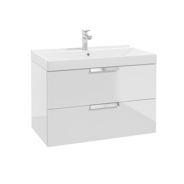 Neuesbad Serie 40 Waschtischunterschrank mit 2 Schubladen, B:800,H:500,T:450mm, Korpus/Front: weiss