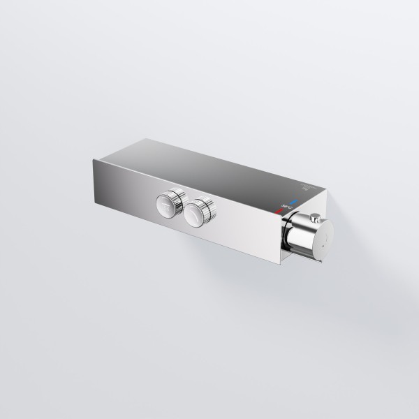 Steinberg Serie 390 Unterputz-Thermostat, für 2 Verbraucher, puschtronic mit Mengenregulierung, 390