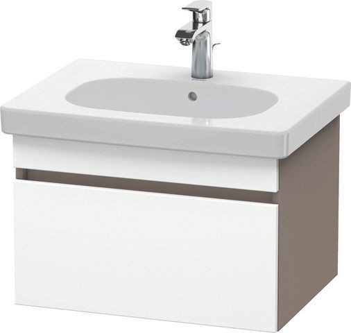 Duravit DuraStyle Waschtischunterbau wandhängend Weiß & Basalt Matt 600x453x398 mm - DS638301843