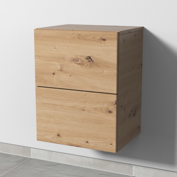 Sanipa 4balance Anbauschrank mit 2 Auszügen, Eiche Natural-Touch, DL10085