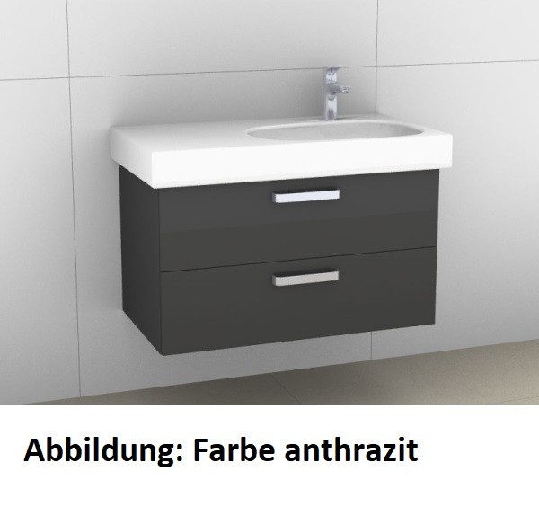 Artiqua 413 Waschtischunterschrank für Citterio 500549 ( ehem. 123695) Eiche Weiß quer NB, 413-WU2L-