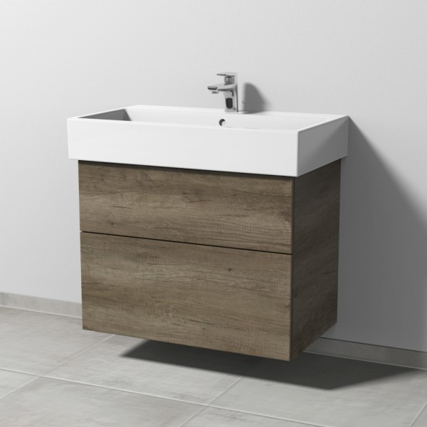 Sanipa 3way Waschtischunterbau zu Duravit Vero Air Waschtisch mit 2 Auszügen, Eiche-Nebraska