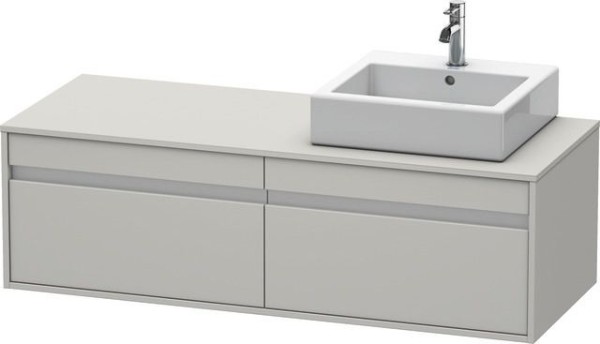 Duravit Ketho Konsolenwaschtischunterbau wandhängend Betongrau Matt 1400x550x426 mm - KT6697R0707