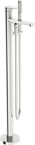 Hansa Einhandmischer Badebatterie bodenstehend HANSAGENESIS, rund 1-strahlig verchromt, 37832063