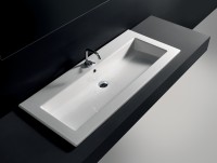 Axa one Drop Axa one Drop Einbauwaschtisch, B: 1200, T: 510 mm, weiss, mit 1 Hahnloch, mit Überlauf