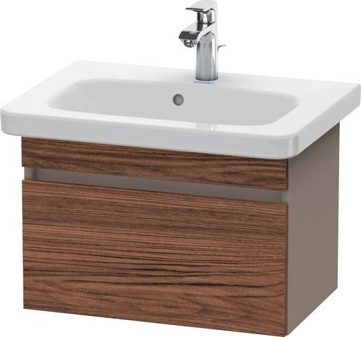 Duravit DuraStyle Waschtischunterbau wandhängend Nussbaum dunkel & Basalt Matt 580x368x398 mm - DS63