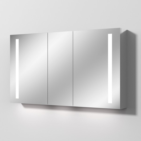 Sanipa Reflection Aluminium-Spiegelschrank ALEX 130 mit LED-Beleuchtung, AU3179Z