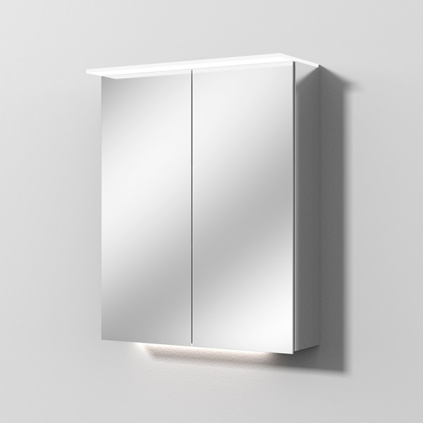 Sanipa Reflection Aluminium-Spiegelschrank ANNY 60 mit LED-Lichtsegel, AU3609Z